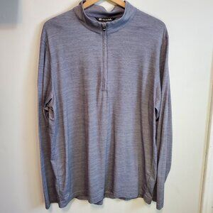 TRAVIS MATHEW Crestview 1/4 Zip Shirt Top Pullover Lightweight Golf Grey Mens XL